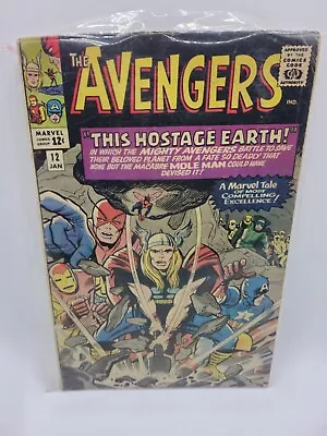 Buy Avengers #12 Thor Iron Man Captain America! Stan Lee Script! Marvel 1965 • 55.34£