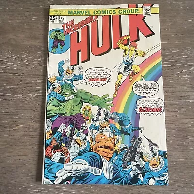 Buy Incredible Hulk # 190  - Hulk Vs Glorian-man Who Came Down A Rainbow • 5.61£