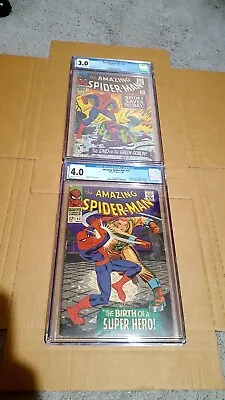 Buy Amazing Spider-man #40 Cgc 3.0 (4021597009) 1966, #42 Cgc 4.0 (4111675001) 1966 • 277.06£