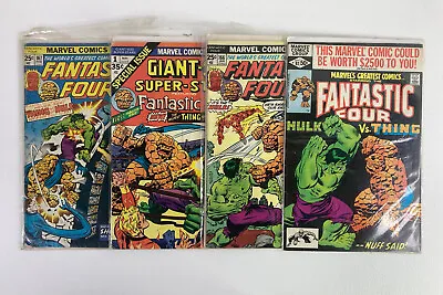 Buy Lot Of 4 Marvel Feature: Fantastic Four # 92 , 166 , 167 / Thing Vs Hulk #1 • 67.28£
