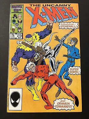 Buy Uncanny X-Men #215 VFNM 1987 Marvel Comics 1st Stonewall, Super Sabre & Commando • 7.88£