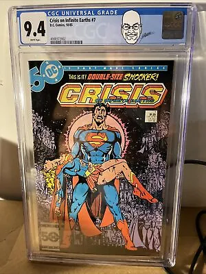 Buy Crisis On Infinite Earths #7 CGC 9.4  White Pages George Perez Label Supergirl • 100.43£