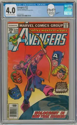 Buy George Perez Pedigree Collection Copy CGC 4.0 ~ Avengers #172 Hawkeye Vision • 79.05£