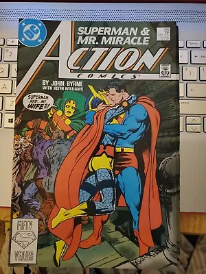 Buy Action Comics #593  White Pages   Mister Miracle + Darkseid App 1987 • 23.70£