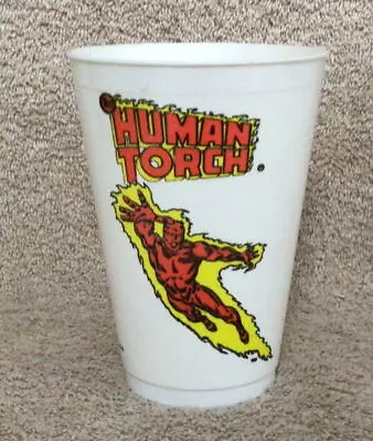Buy HUMAN TORCH Marvel Super Heroes 7-11 CUP 1975 Large Version Fantastic Four • 11.34£