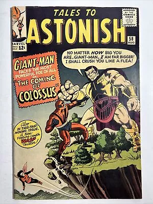 Buy Tales To Astonish #58 Giant Man! Jack Kirby Cover Art! Marvel 1964 • 40.21£