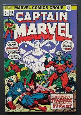 Buy Captain Marvel #28  When Titans Collide!  Starlin 5.0 Very Good/Fine • 3£