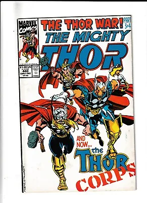 Buy MIGHTY THOR #440 1st App. THOR CORPS (Marvel 1991) VERY FINE + 8.5 • 8.33£