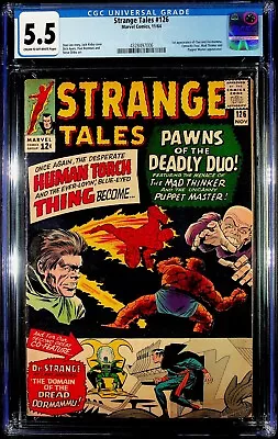 Buy Strange Tales #126 CGC 5.5 1st Appearance Of Clea & Dormammu Marvel Comics 1964 • 154.17£