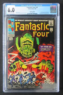 Buy FANTASTIC FOUR #49 CGC 6.0 D (pence) - 1st GALACTUS, 2nd SILVER SURFER  - KEY • 830£