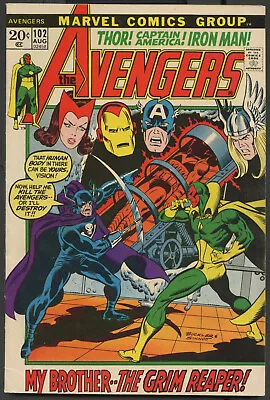 Buy 1972 Marvel Comics The Avengers  #102 My Brother The Grim Reaper! • 11.99£