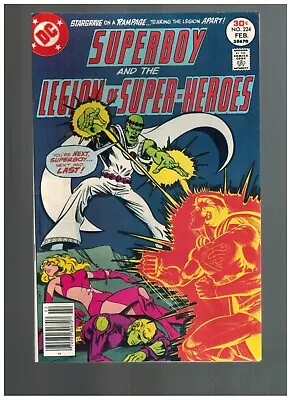 Buy Superboy Legion Of Super-Heroes 224 Vs Stargrave, Holdur, Quicksand  VF- 1977 DC • 3.92£