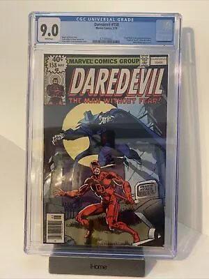 Buy Daredevil #158 CGC 9.0 1st Frank Miller In Series White Pages • 158.11£