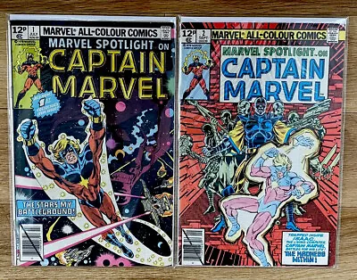 Buy Marvel Spotlight On Captain Marvel #1 + 2 (1979 Bronze Age) VFN • 9.99£