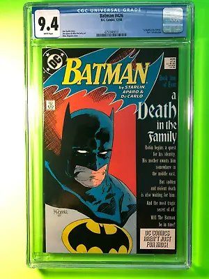 Buy Batman 426 Cgc 9.4 White Pages Death In The Family Key Issue • 55.17£