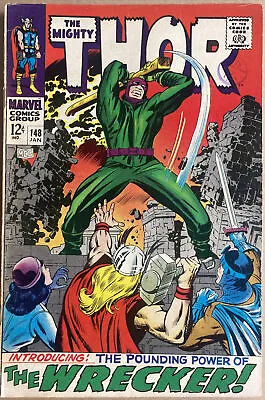 Buy Thor #148 Jan 1968 1st Appearance Of The Wrecker & Origin Of Black Bolt Key 🔑 • 39.99£