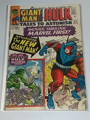 Buy Tales To Astonish #65 G (2.0) Marvel Comics March 1965 (1/2 Inch Tear Through) < • 11.99£