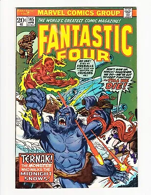 Buy Fantastic Four 145  Nightmare In The Snow!  (Marvel, April 1974, VF-) • 12.06£