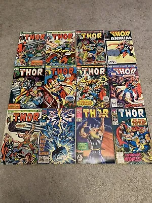 Buy 12 Thor Comics -  Marvel Mighty Thor Bronze Age Comics Job Lot Bundle GC • 56.50£