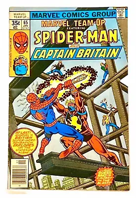 Buy MARVEL TEAM-UP #65 1978 8.0 VF 🔑 1st Captain Britain U.S. Comics • 56.16£