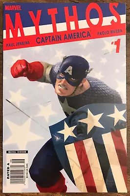 Buy Mythos Captain America #1 Jenkins Rivera Marvel Legends Newsstand Variant 2008 • 15.98£