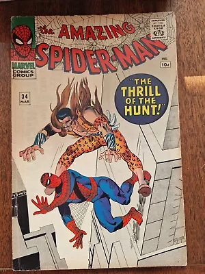 Buy Amazing Spider-Man #34 Comic 2nd App Gwen Stacy & Harry Osborn - Kraven App • 120£