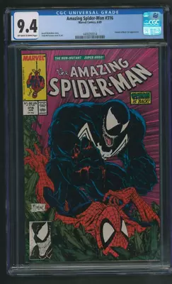 Buy Amazing Spider-Man #316 CGC 9.2 McFarlane Venom Cover Marvel Comics 1989 • 95.90£