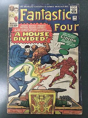 Buy Fantastic Four #34 (Marvel, 1965) 1s Greg Gideon Thomas Gideon Jack Kirby GD- • 23.99£