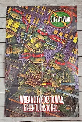 Buy Vintage Teenage Mutant Ninja Turtles TMNT City At War Promo Poster 22  X 34  • 19.19£