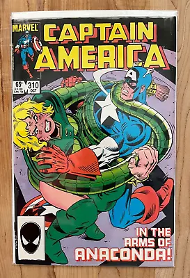 Buy Captain America #310 - Marvel - 1st Appearance Serpent Society & Diamondback NM! • 8.33£