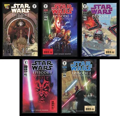 Buy Star Wars Episode 1 The Phantom Menace Full Comic Set 1/2-1-2-3-4 Lot Art Covers • 101.99£