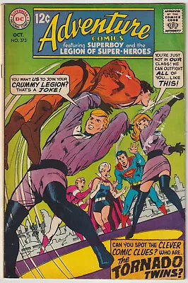 Buy Adventure Comics #373 (Oct 1968, DC), VG (4.0), Intro Tornado Twins, Adams Cover • 11.99£