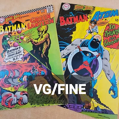 Buy #69,77 BRAVE & BOLD DC Comics 1967-68 Batman Green Lantern The Atom Silver Age • 15.02£