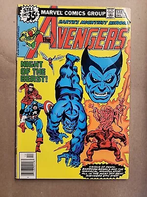 Buy Avengers #178 (Marvel Comics 1978) Beast Solo Story! Captain America. J9 • 6.39£