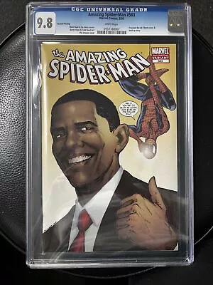 Buy Amazing Spider-man 583 Cgc 9.8 Obama Variant 2nd Print White Pages Marvel 2009 • 40.17£