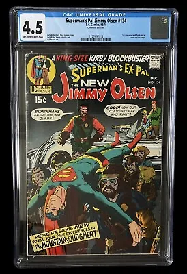 Buy Superman's Pal Jimmy Olsen #134 CGC 4.5 1970 OW/W PGS 1st Cameo App Of Darkseid • 118.59£