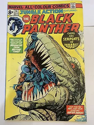 Buy JUNGLE ACTION #14 The Black Panther Marvel Comics UK Price 1975 VF/VF- • 6.95£