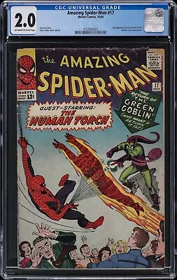 Buy 1964 Marvel The Amazing Spider-Man #17 CGC 2.0 2nd Appearance Of Green Goblin • 162.27£