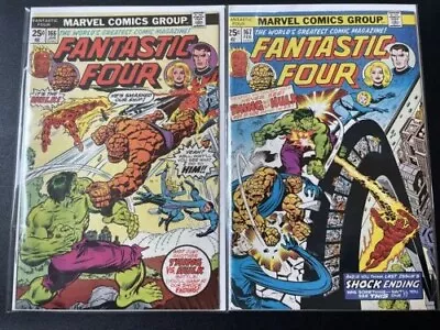 Buy Fantastic Four #166 & 167 Lot Very Nice With Stamps HULK 1975 Marvel Comics  • 32.16£