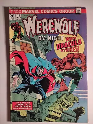 Buy Werewolf By Night #15, GD-/1.8 (See Pics) Marvel 1974, 1st Werewolf Vs. Dracula • 15.98£