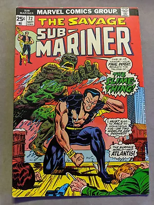 Buy Sub-Mariner #72, Marvel Comics,  1974, Last Issue, FREE UK POSTAGE • 13.99£