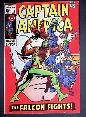 Buy Captain America #118 Marvel Comics 2nd Appearance Of Falcon VG • 29.99£