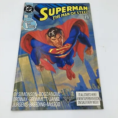 Buy SUPERMAN THE MAN OF STEEL #1  DC COMICS 1991 Excellent Copy • 10£