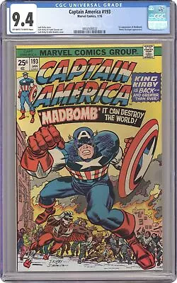 Buy Captain America #193 CGC 9.4 1976 4402008022 • 172.68£