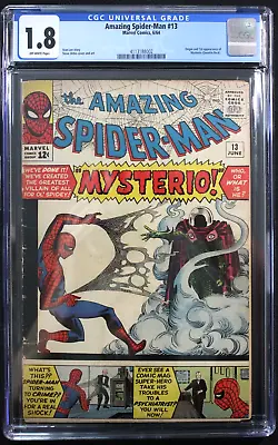 Buy Amazing Spider-Man #13 CGC 1.8 1st Appearance Mysterio! Marvel 1964 • 640.35£