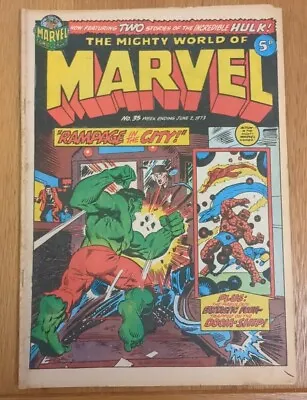 Buy MIGHTY WORLD OF MARVEL #35 2 June 1973 Hulk, Fantastic Four. UK Comic • 3£