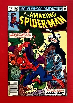Buy Amazing Spider-man #204 Newsstand Black Cat 1980 Very Good/fine Buy Today • 7.40£