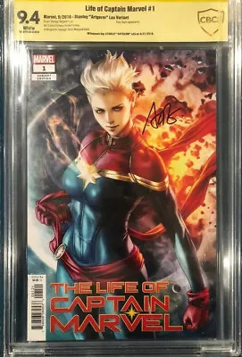 Buy STANLEY ARTGERM LAU Signed THE LIFE OF CAPTAIN MARVEL #1 CBCS 9.4 COMIC Book • 224.68£
