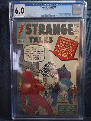 Buy Strange Tales #111 (1963) Cgc 6.0 Ow/w - 2nd Doctor Strange + 1st Baron Mordo • 559.66£