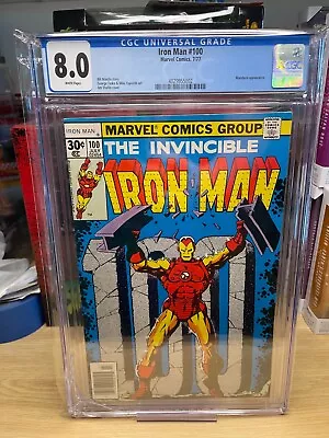 Buy Iron Man 100 1977 CGC 8.0 • 79.95£